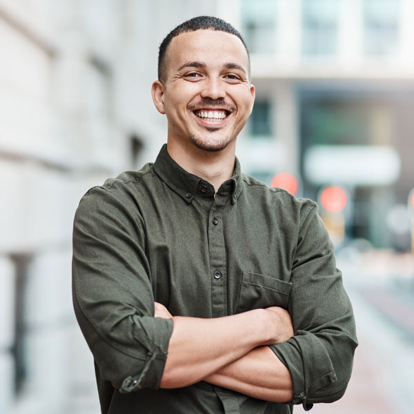 man smiling