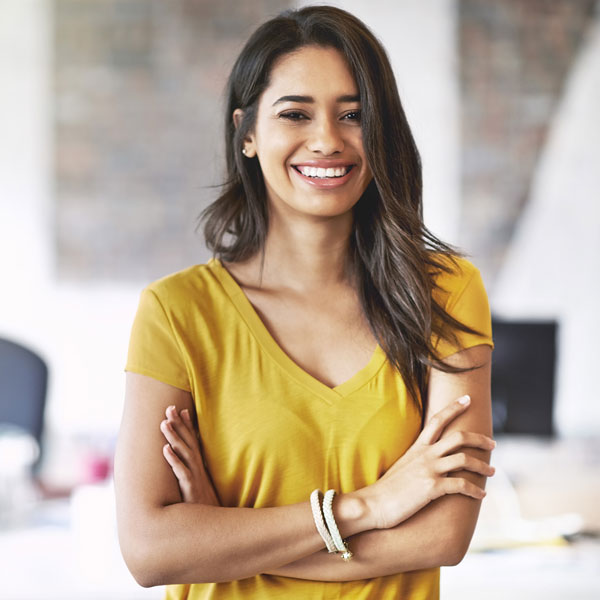 woman smiling
